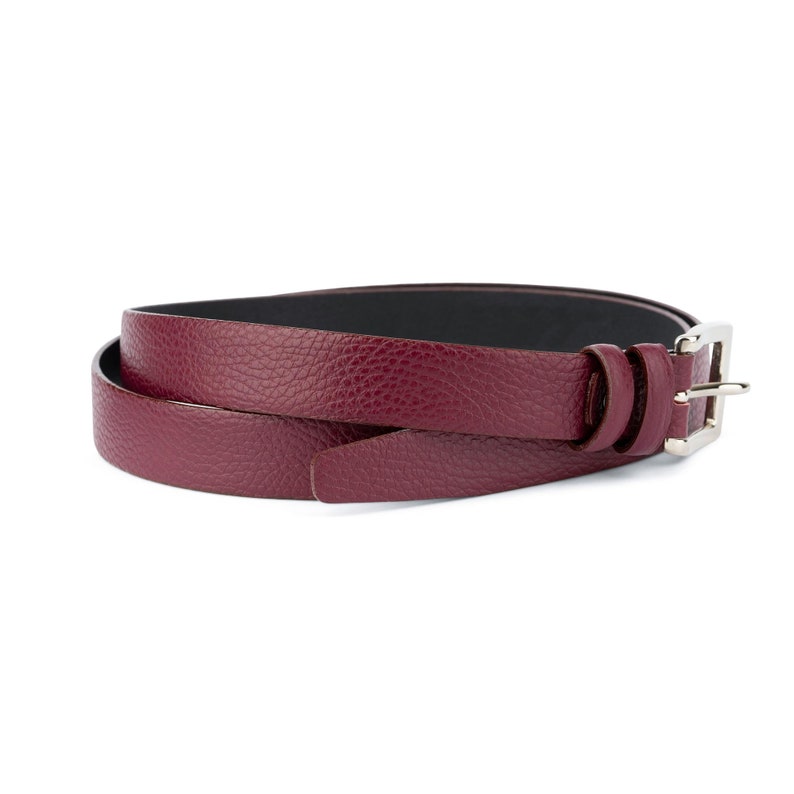 Burgundy Belt Women Belt With Buckle Womens Leather Belts for Etsy Canada