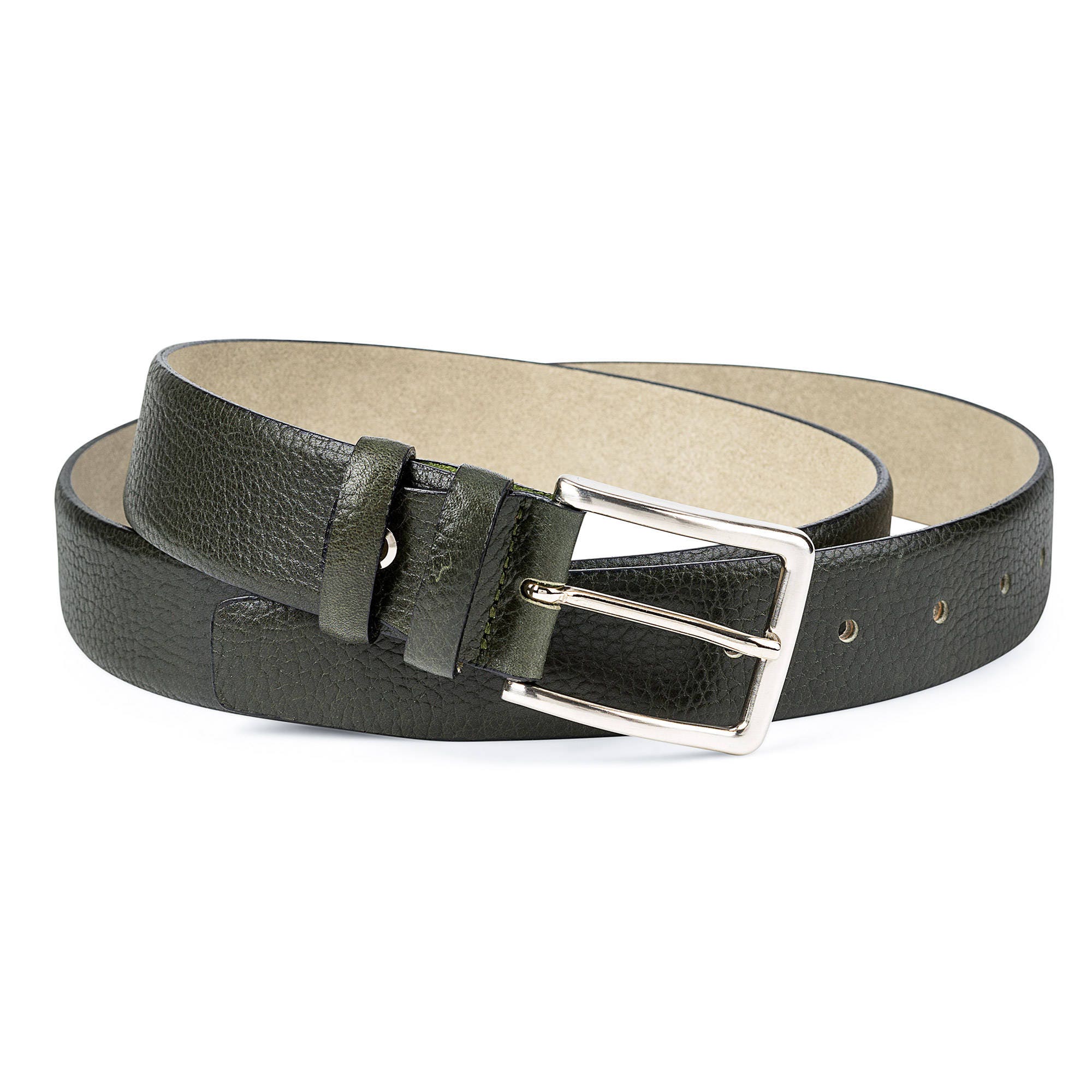 de oliva Cinturones de cuero para hombres Etsy España