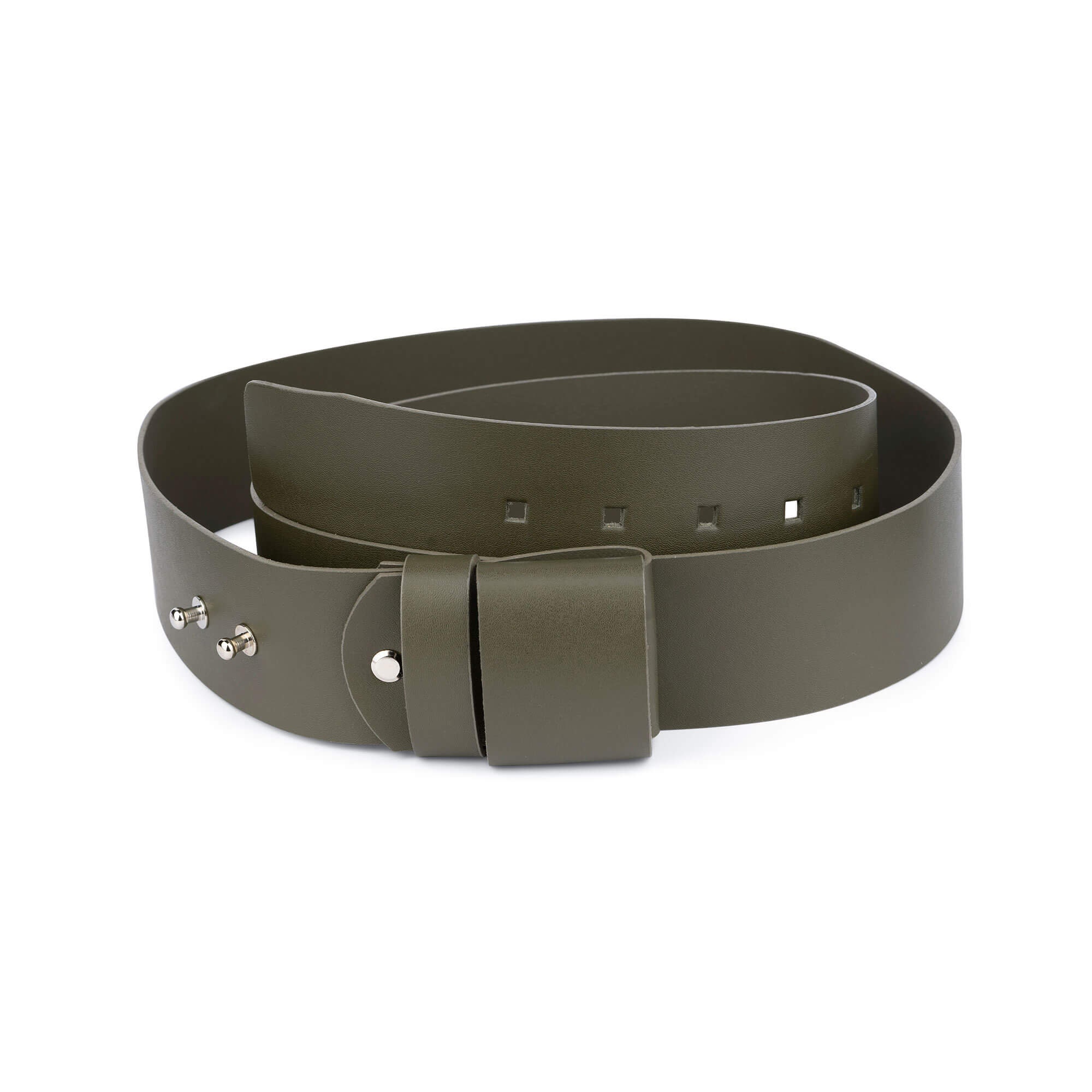 Womens Green Belt - Olive Green Leather Belt Women - Leather