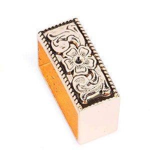 Leather Belt Loops - Rose Gold Belt Buckle Loop - 1 Inch Belt Loop Replacement - Belt Keeper Loop - Leather Belt Hardware 25 Mm