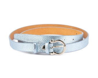 Vintage Emmanuel Genuine Reptile Belt - Bright Blue and Gold  display picture 2