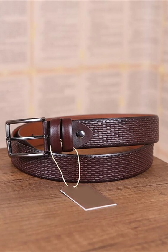 OOPOR Cintura Da Uomo In Pelle A Cricchetto, Fibbia Automatica Regolabile, Stile Casual, Per Uomo, Jeans, Regalo Di Lavoro, 125 Cm: Direttamente Adatta Per Girovita Da 99 A 116 Cm, Adatta Per - Foto 9