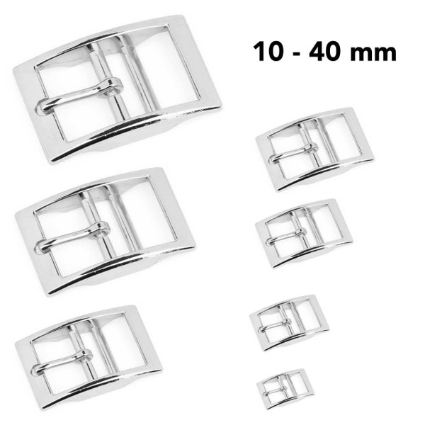 Silver Center Bar Belt Buckle All Sizes - Belt Buckle Replacement -Belt Buckle Silver - Dog Collar Buckle - Bag Buckle Hardware DIY