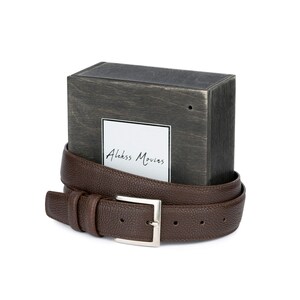 Gift Ideas For Boss - Good Gift Ideas - Christmas Gift Ideas For Dad - Brown Leather Belt - Natural Gift - Birthday Gift For Boyfriend