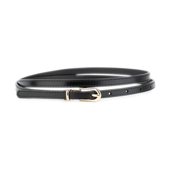 thin black dress belt Adjustable Thin Belt For Women Skinny Belts For Dress Women Solid Color Alloy Turn Lock Belt For Jeans Coat,Khaki at Amazon Women's Clothing store