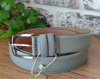 RLX Ralph Lauren Crocodile Made in Italy Grey Belt Silver-Buckle Alligator Belt main image 4