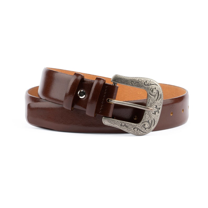 Ceinture De Flanc Western En Cuir Sculpté – Dos, 52 Pouces – Fabriquée Aux USA