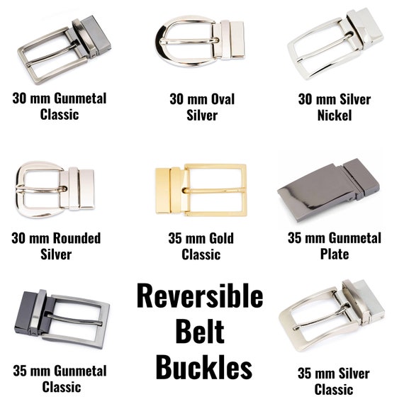 Buy Black Brown Men's Reversible Belt With Plate Buckle