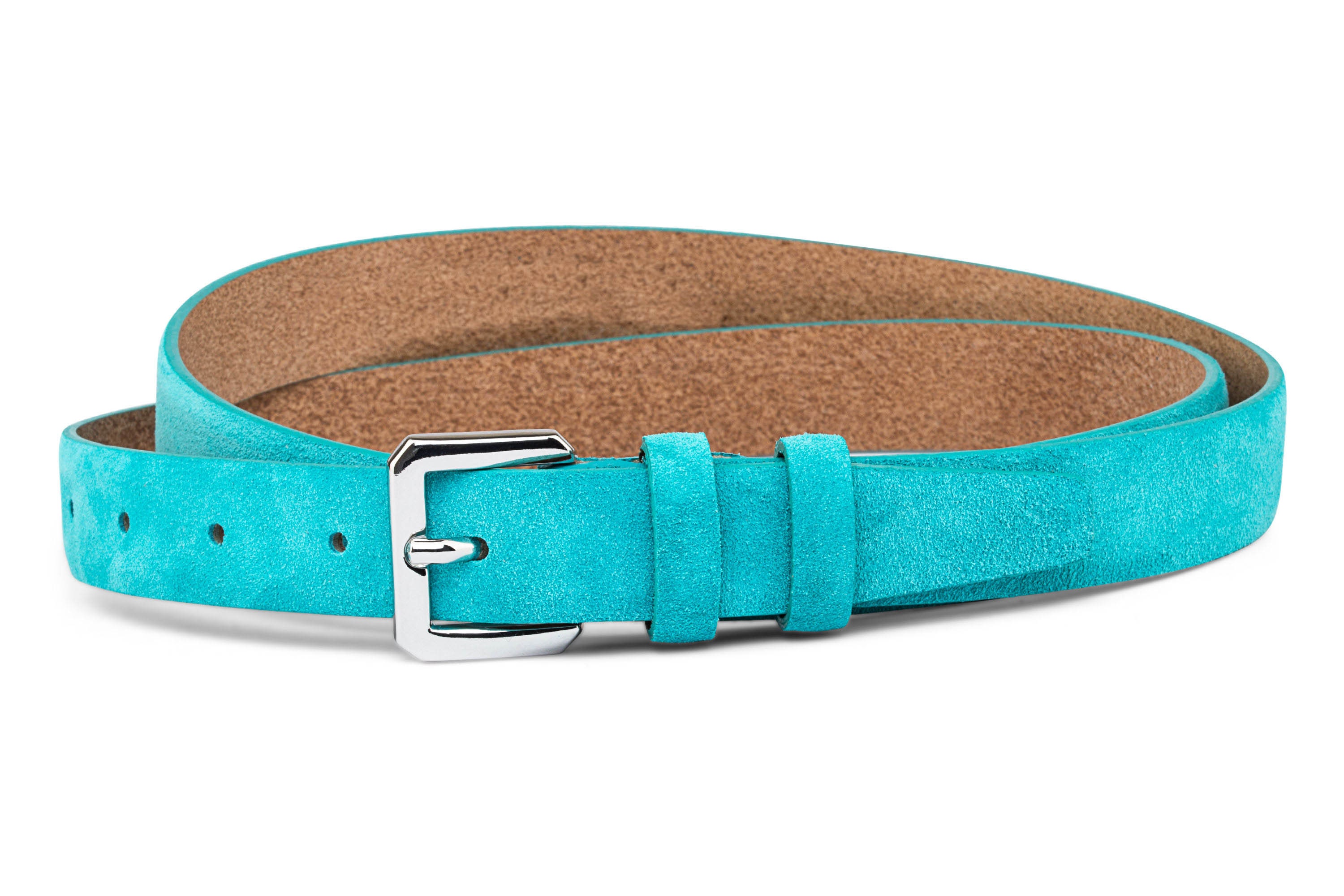 Turquoise belts for women Italian suede belt Skinny belt Thin Etsy