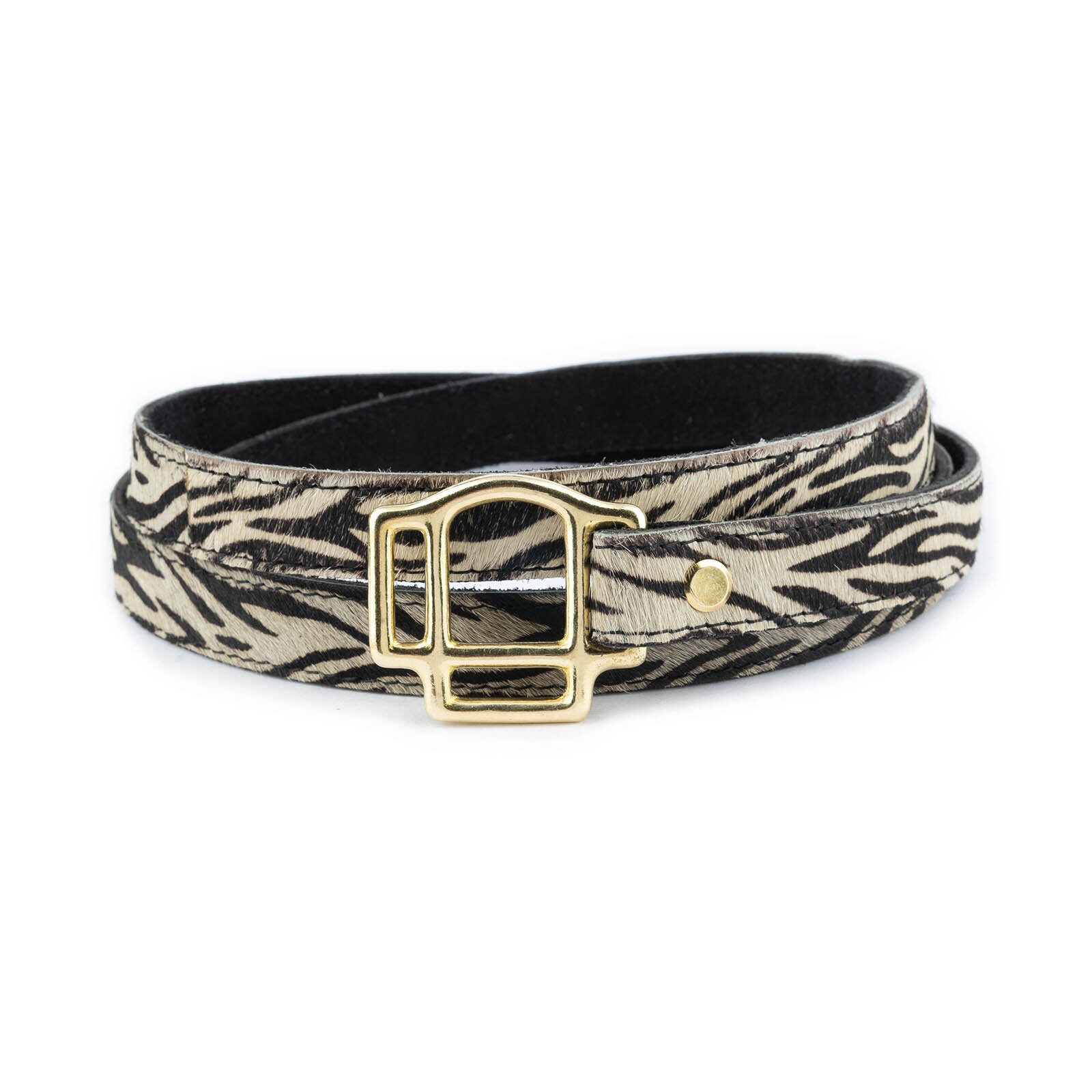 Guess Calfhair Zebra Print Belt Aisi Women Wide Belt Fashion Faux Leather Zebra Print Dress  main image 3