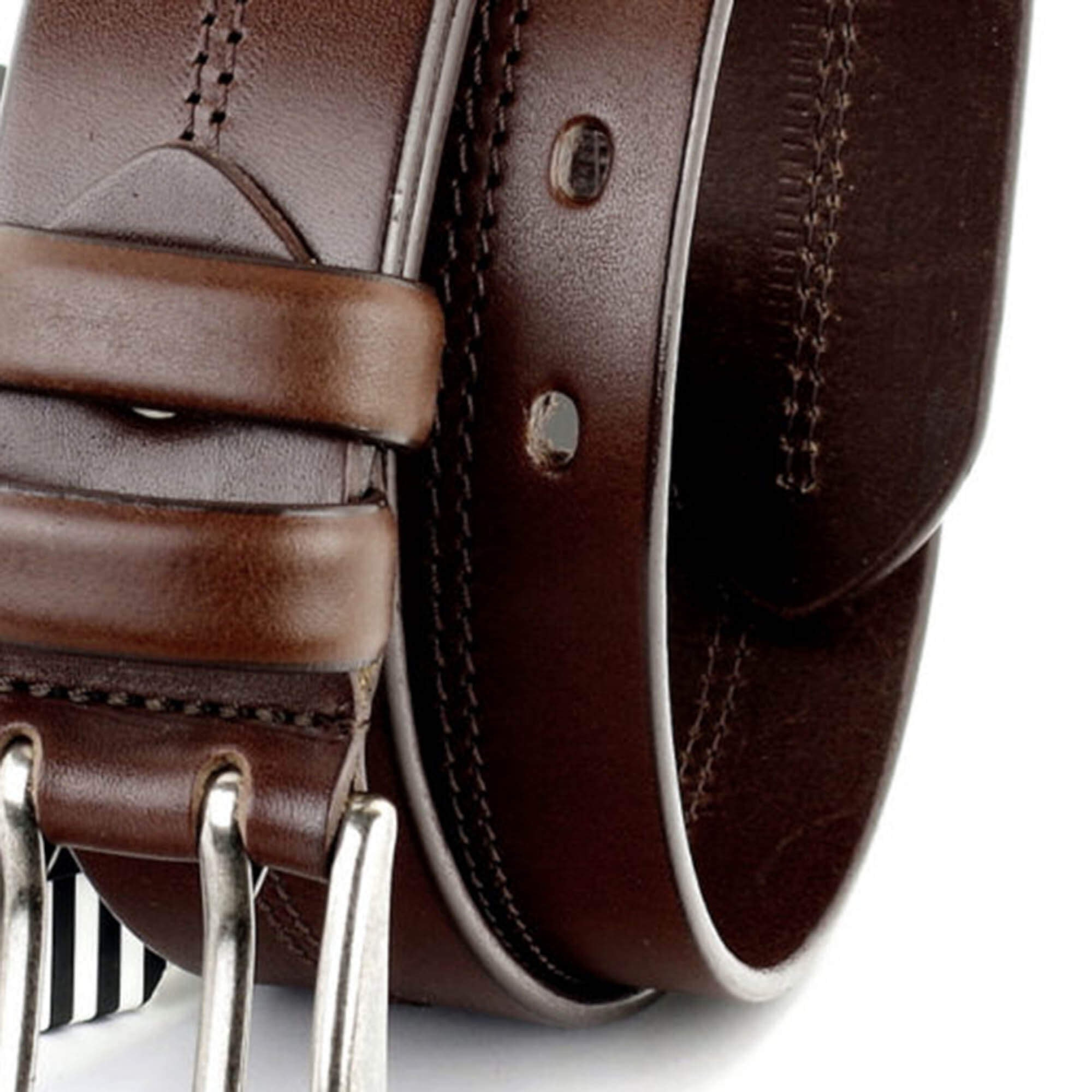 Dark Brown Two Hole Belt for Jeans Double Prong Heavy Duty  display picture 1