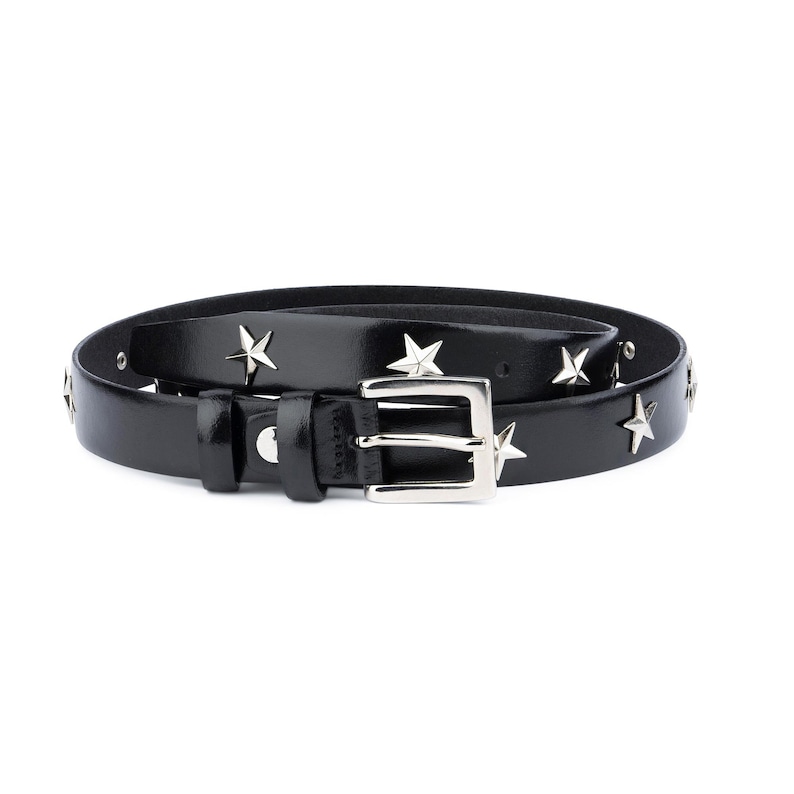 Studded Leather Belt Studded Belt Mens Belts Star - Etsy