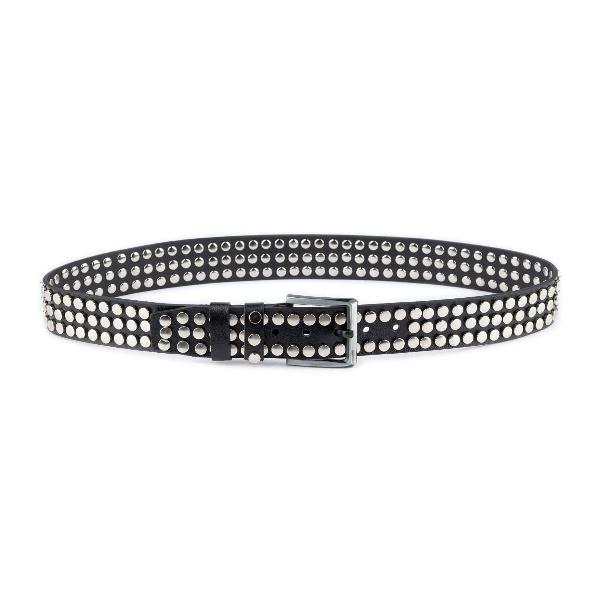 Ceinture En Métal Lourd Noir Et Argenté - Style Punk / Rock - Occasion - Matière Polypropylène Thermique