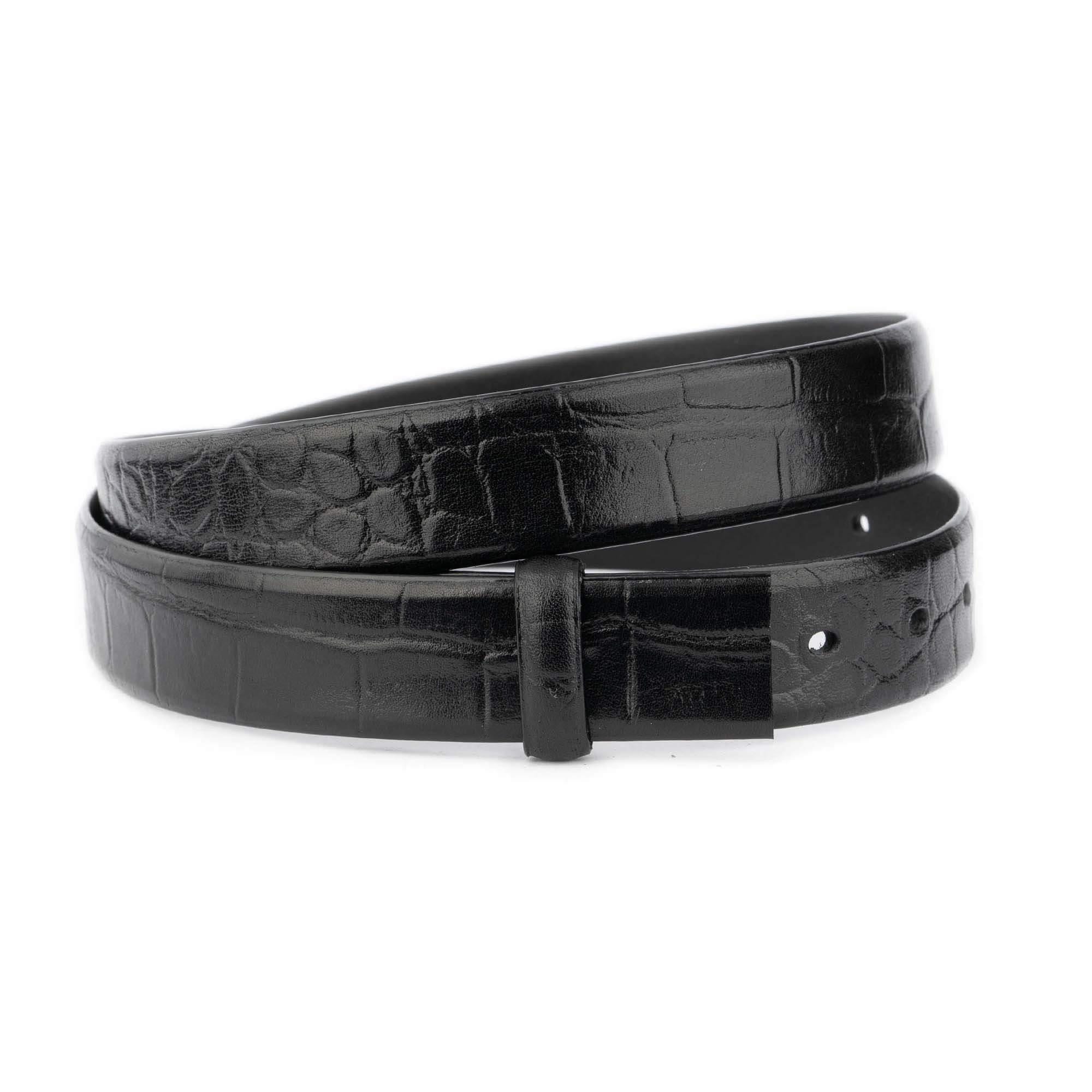 Mammi Belt Womens 80 Black Croc Embossed Rhinestone Concho Western Made Italy Ariat Women main image 3