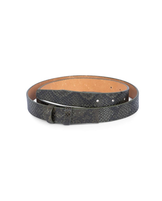 Green Snakeskin Belt Strap Snake Print 