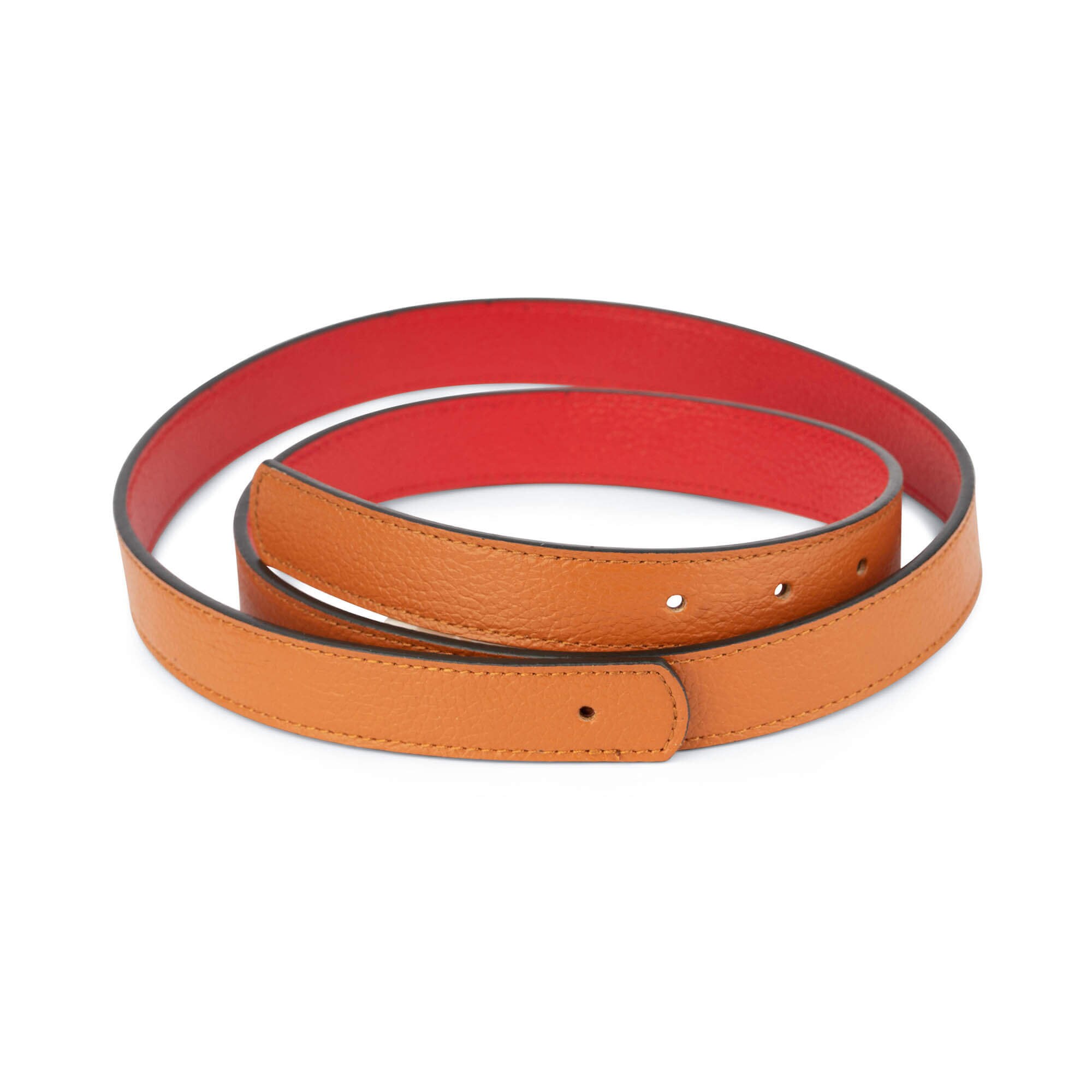 Leather Replacement Strap Elegant Red and Tan Replacement Straps – LAND Leather Goods main image 2