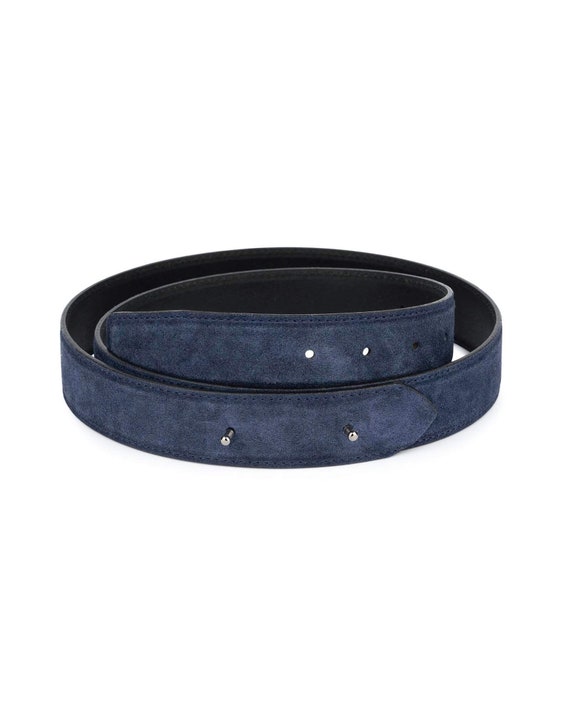 Navy suede belt mens cheap