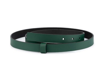 Lanière de rechange en cuir vert forêt pour ceinture de rechange Lanière de ceinture en cuir véritable 20 mm pour robe