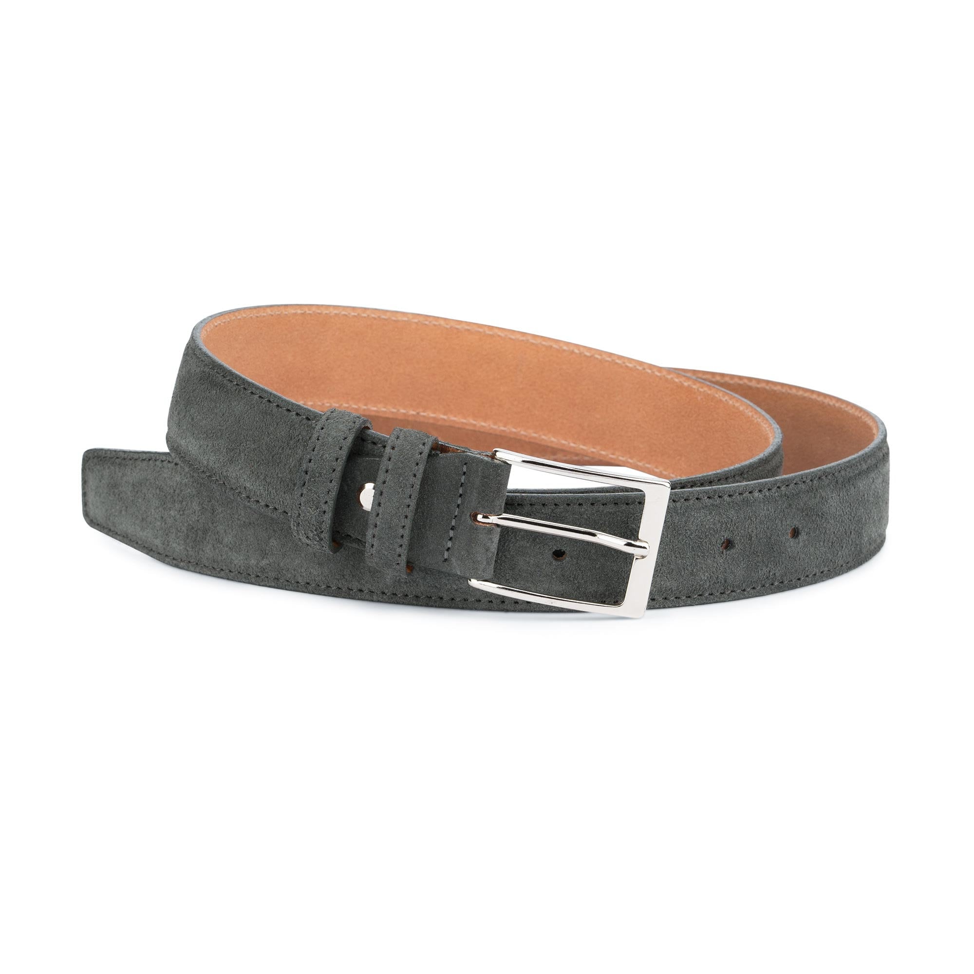 Aurélien  Warm Grey Suede Leather Belt