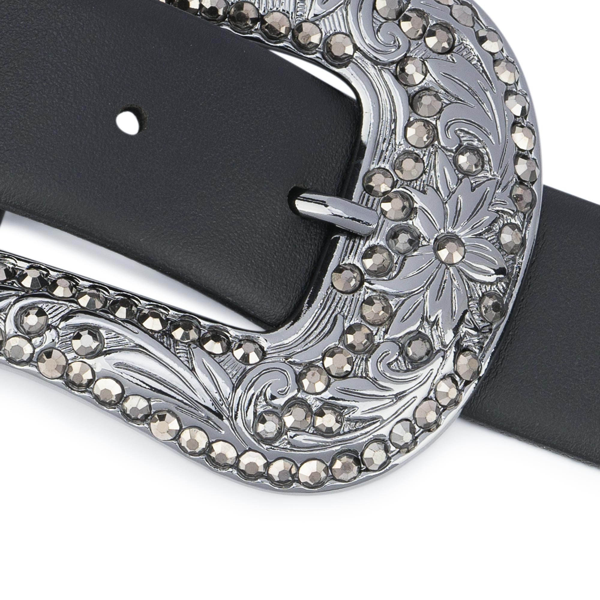  Haitpant Western Punk Man Luxury Designer Rhinestones Pattern  Belts Leather Women Belt Strap : Clothing, Shoes & Jewelry