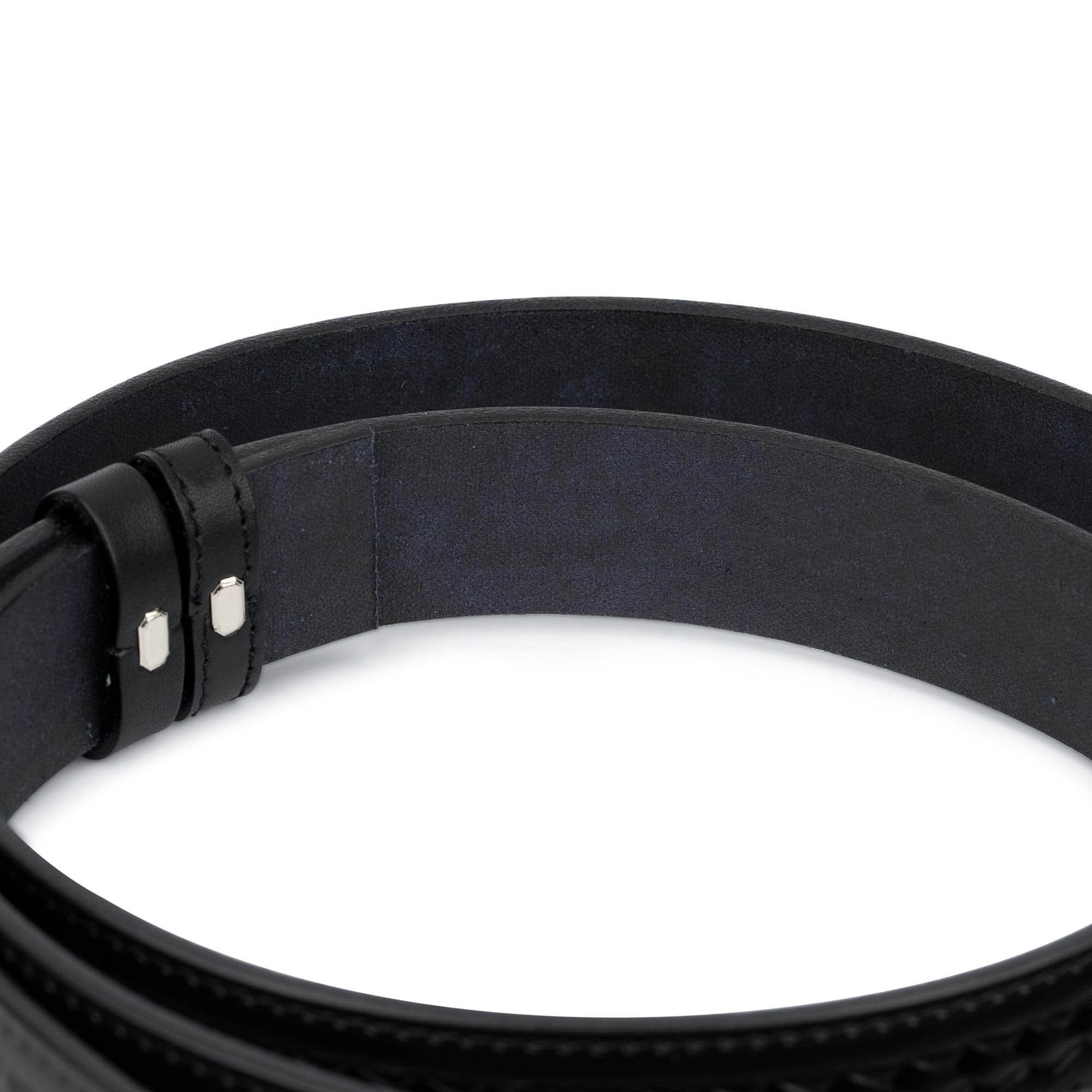 Full Grain Leather Belt Strap Black Leather Belt Tooled Etsy