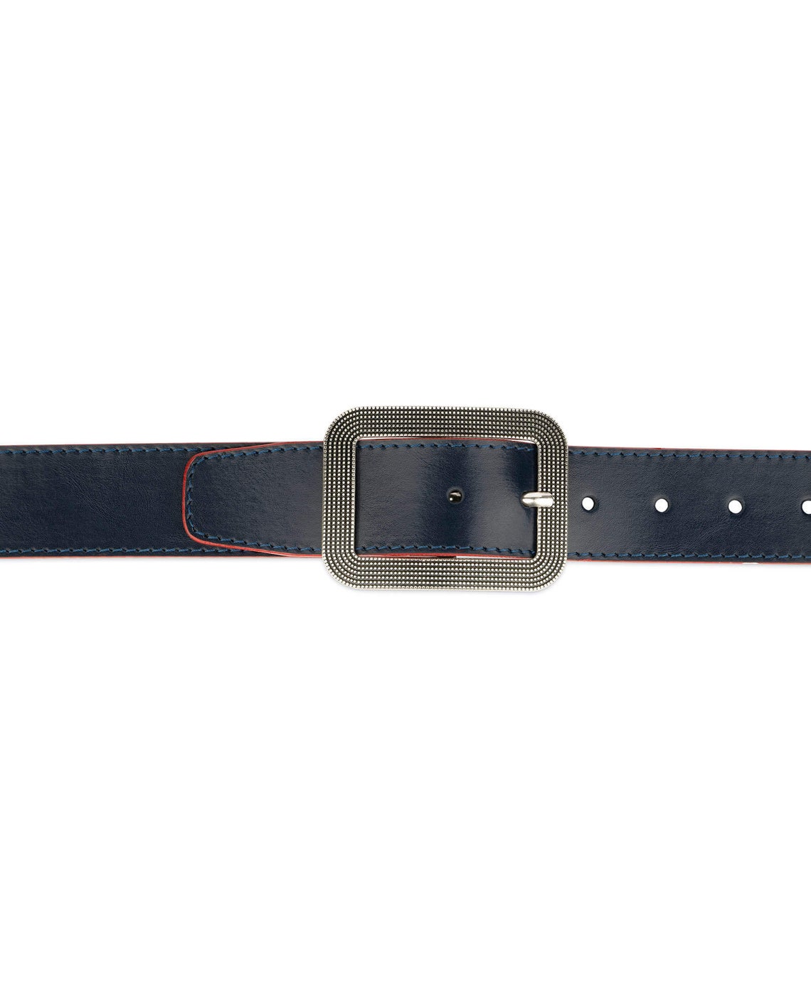 Women's Navy Leather Belt Women's Navy Blue Leather Etsy
