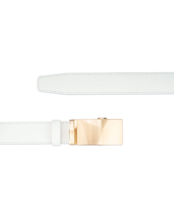 White and gold 2025 belt mens