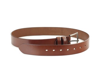 Cintura Uomo In Vera Pelle MAGIONE, Colore MIELE, CHIAROSCURO, Made In Italy | CINTURE IN PELLE CLASSICHE | Emporium Italy - Foto 8