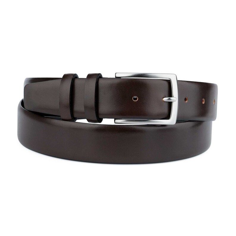 Dark Brown Vegetable Tanned Leather Belt Cognac Men/'s belts Coffee Veg tan grain
