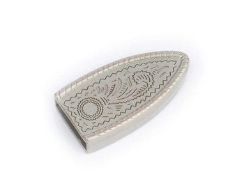 Western Belt Tips - Reemplazo de puntas de cuero para el extremo del cinturón - Metal Belt End Tips para correas de 20 mm - Silver Belt Tips - Tapas de los extremos del cinturón