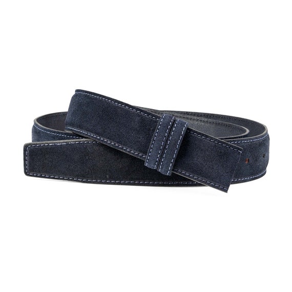 Italienischer Ledergürtel mit Wildleder Herren Damen Suede Belt Braun//Schwarz
