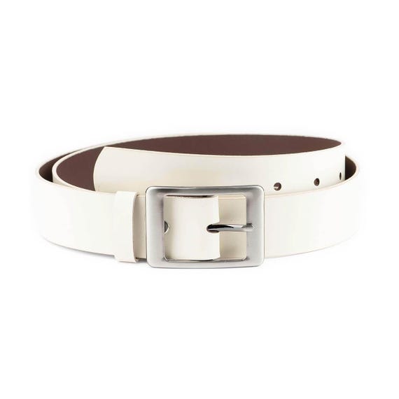 Womens Cream Belt for Dress Wide 1 1/2 Inch Jeans Genuine 