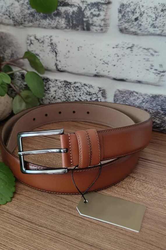 Tan Leather Belt Matching Tan Dressing Belts For Men Casual Jeans Genuine  Leather Gents