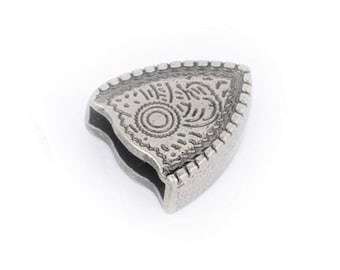 Puntas de cinturón occidentales - Puntas de extremo de cinturón de metal para correas de 15 mm - Puntas de extremo de cinturón de cuero de repuesto - Puntas de cinturón plateadas - Tapas de extremo de cinturón