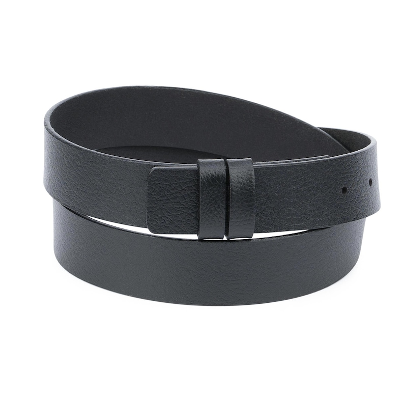 Belt Without Buckle Mens Leather Belt Black Leather Belt Strap Etsy