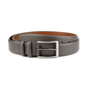 Cinto cinza masculino clássico para terno cinto de couro genuíno para homens 35 mm