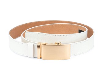Vintage 60s Metal White Belt Elastic With Gold Buckle - Etsy display picture 1