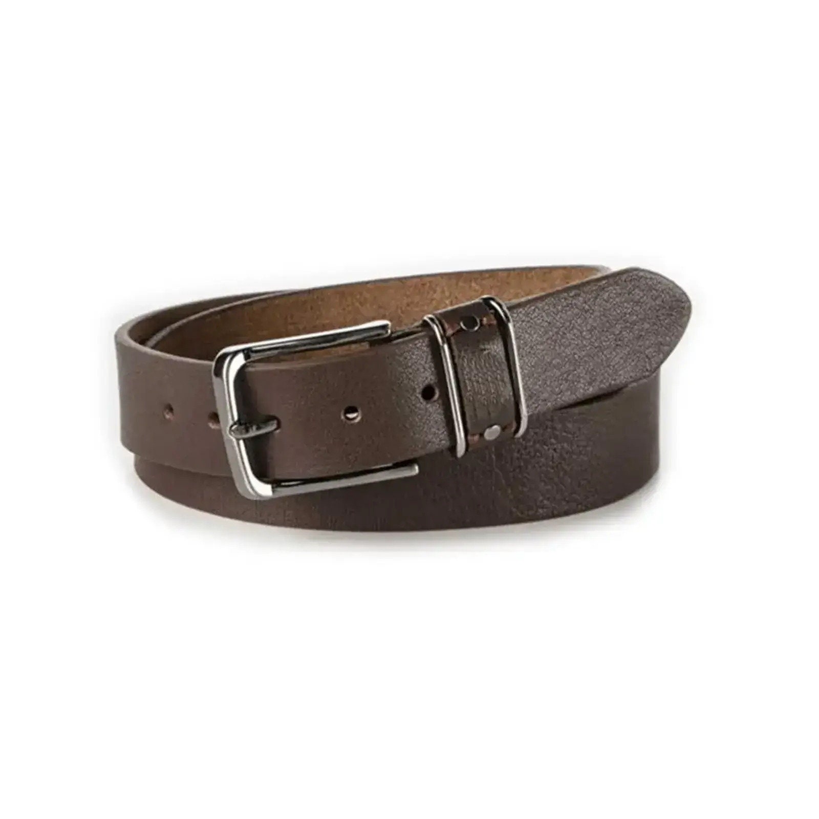 Cintura uomo in vera pelle CHIAROSCURO mod. TARANTO colore MARRONE Made in Italy | CINTURE IN PELLE CASUAL | Emporium Italy