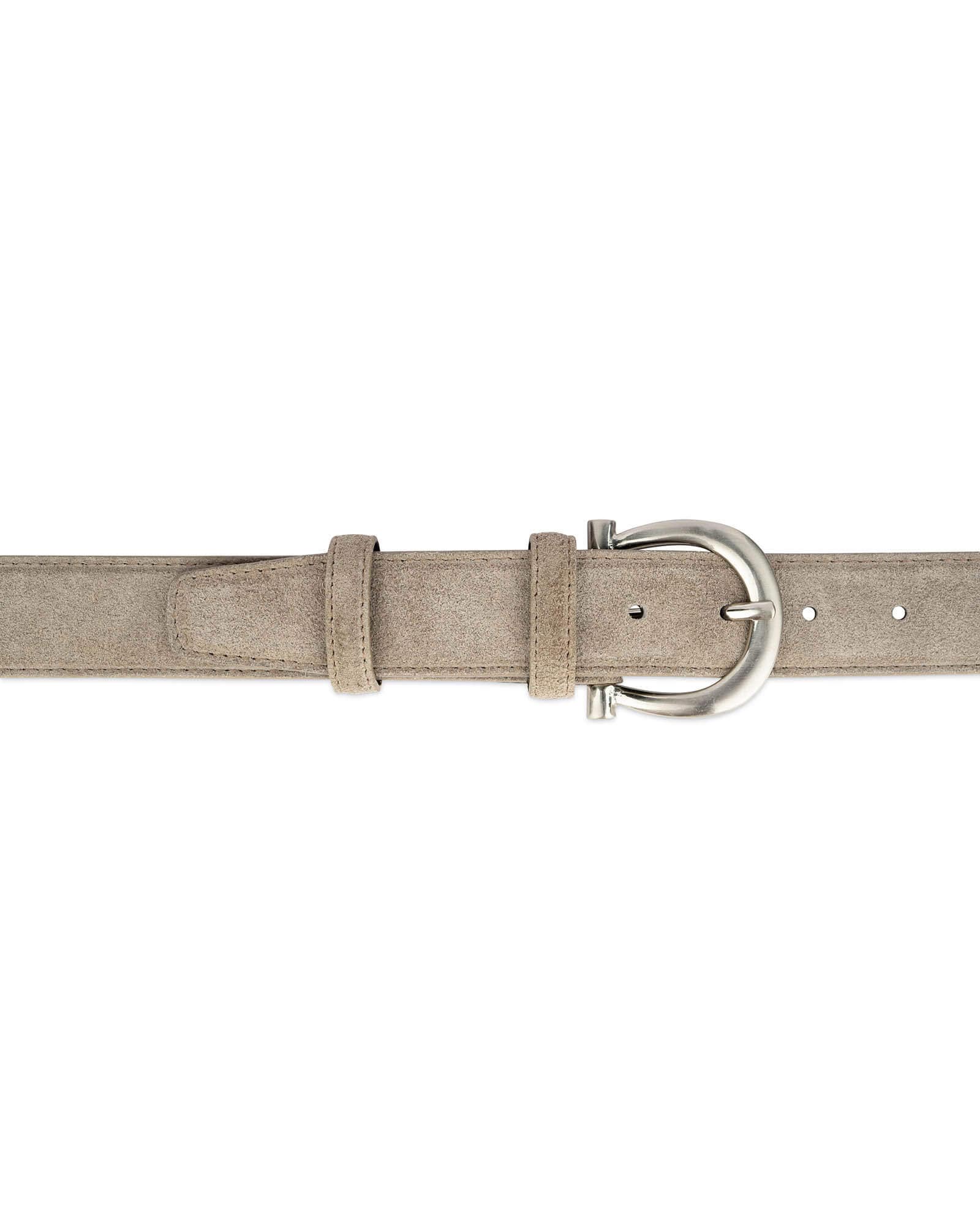 ベルト HUECLOSET West Suede Belt SE467 Beige Suede Belt I Made in Italy I Portia1924
