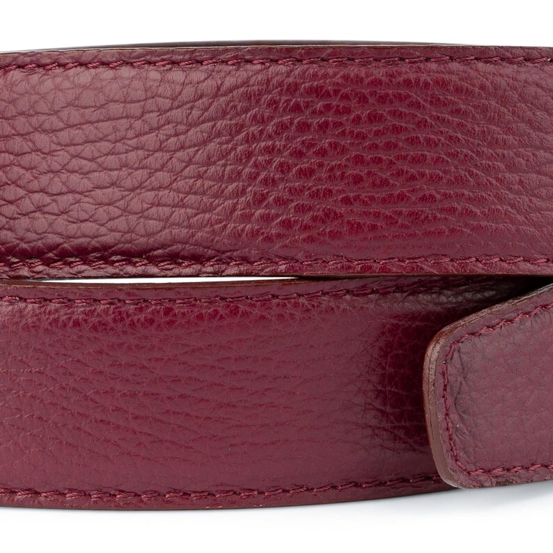 Burgundy belt mens Genuine leather Mens belts with buckle Etsy