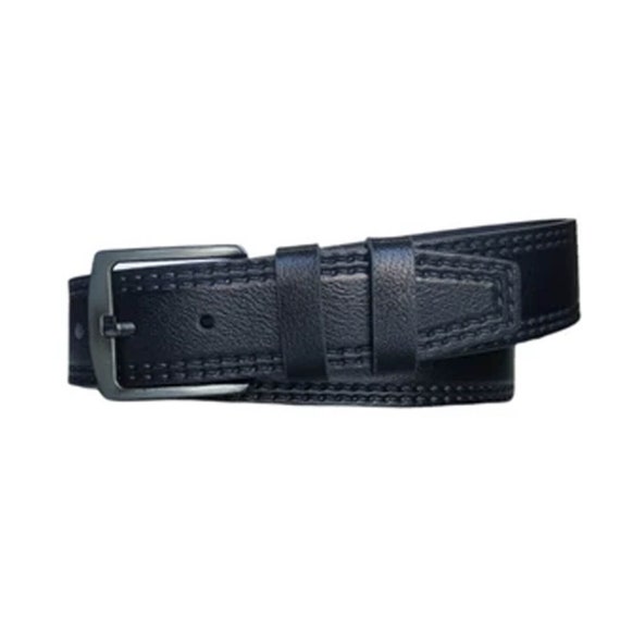 Ceintures homme en cuir de veau noir extra large 4,5 cm Ceinture