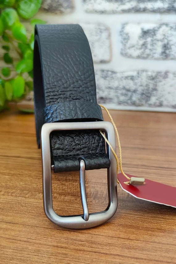 Large ceinture noire pour homme pour tous les jours Ceinture en