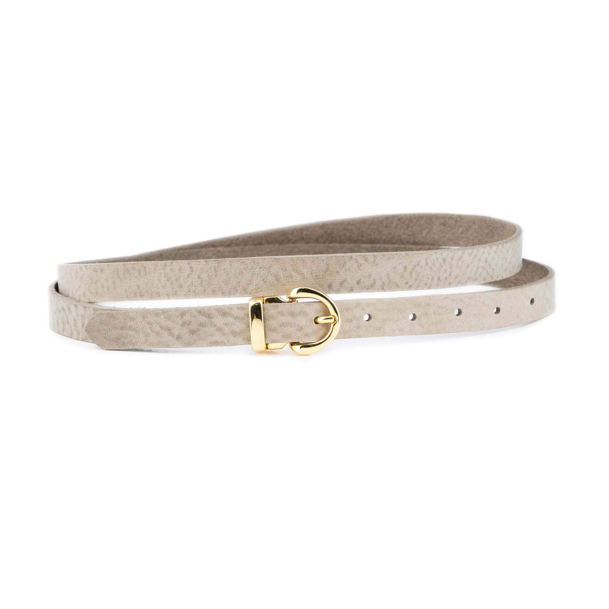 Taupe Belt for A Dress With Gold Buckle High Quaity Womens  display picture 1