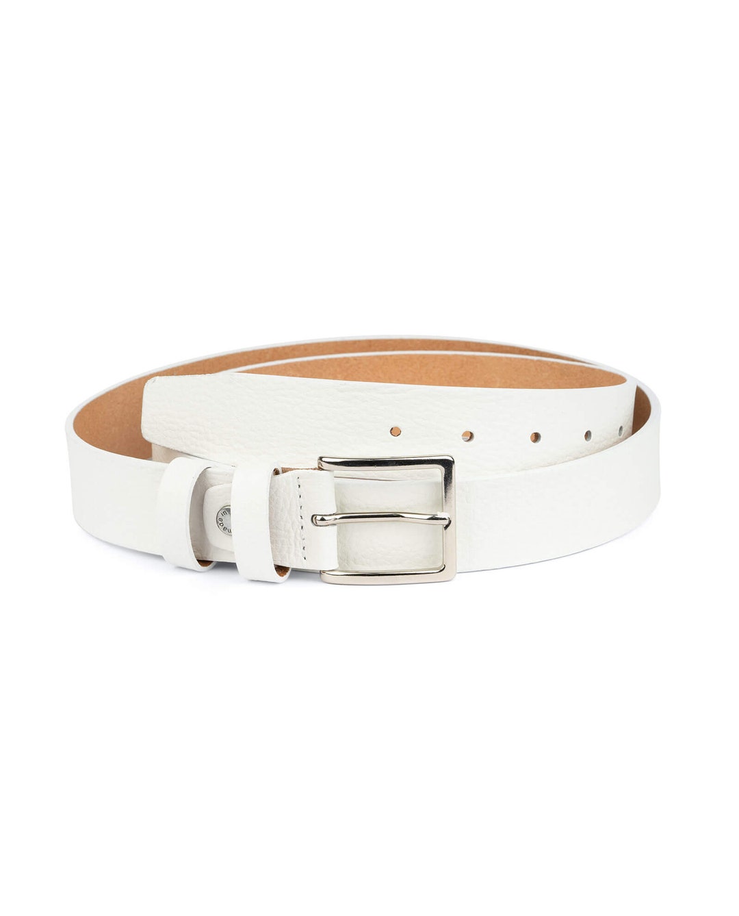 Men's White Leather Belt Mens White Dress Belt White Belt Mens White