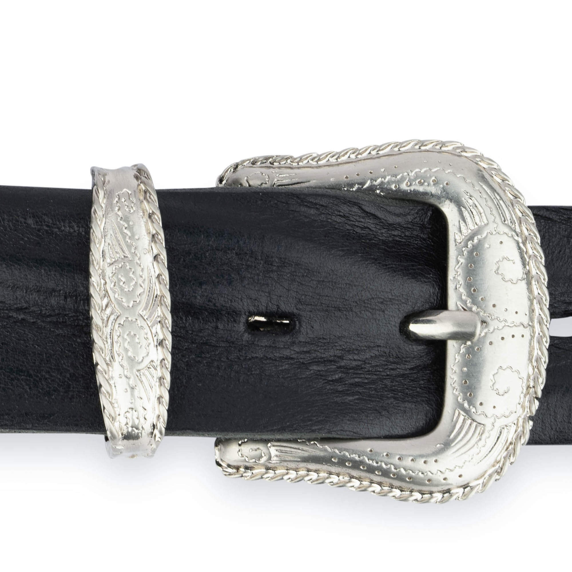 Cintura Pelle Intaglio Mano Western Pelle Vera Unisex - Artigianale Per