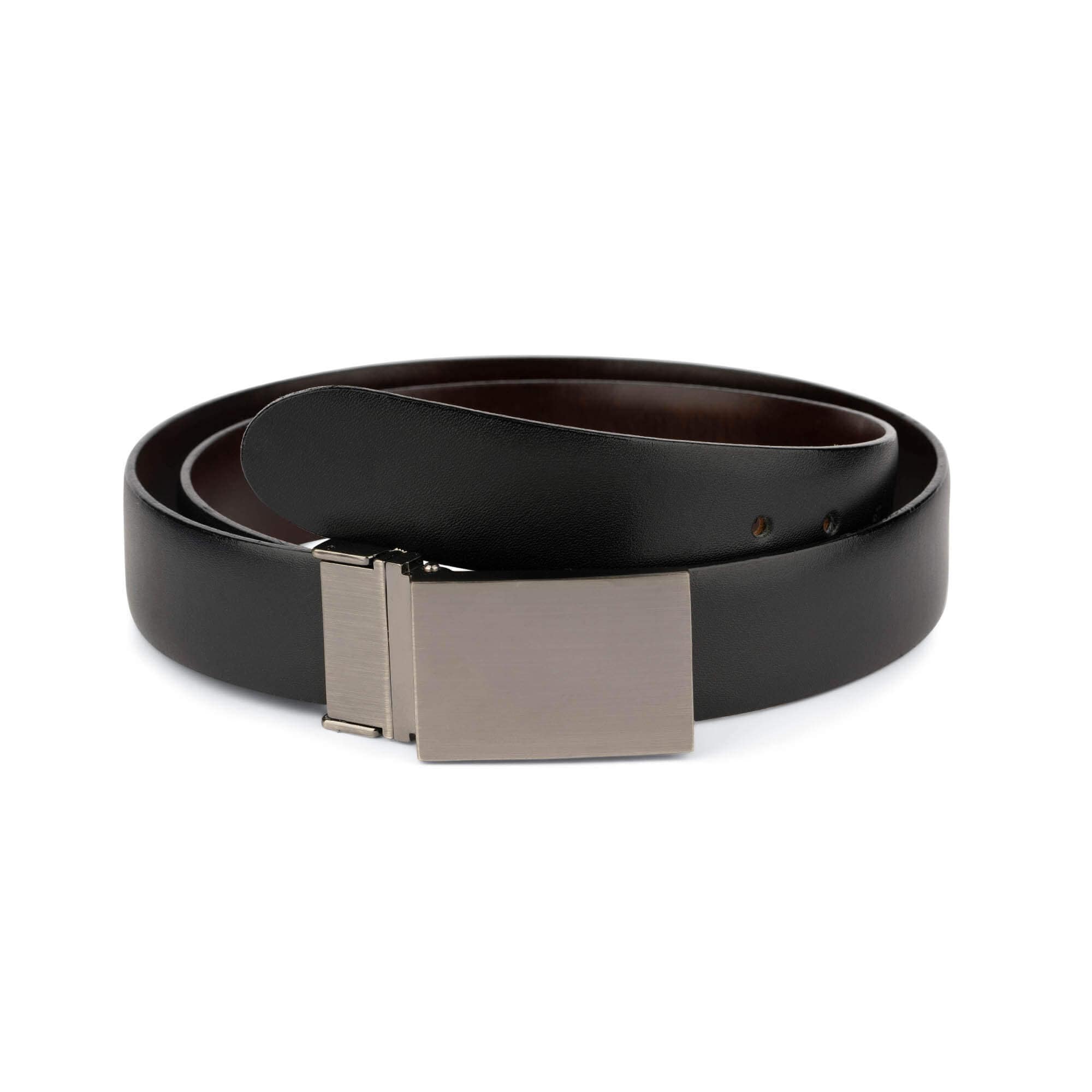 Cinturón Reversible Para Hombre 3,5 Cm - Cinturón Reversible Para Hombre De Cuero - Cinturón Reversible Marrón Reversible - Cinturón De Cuero Real Para Hombre - Cinturón Para Hombre - México