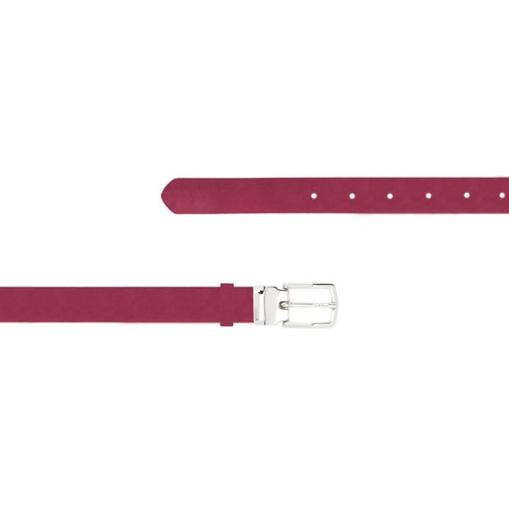 Fashion Belts for Ladies Burgundy Genuine Leather Womens Silver Buckle Thin  Dress Belt 2.0 Cm - Etsy