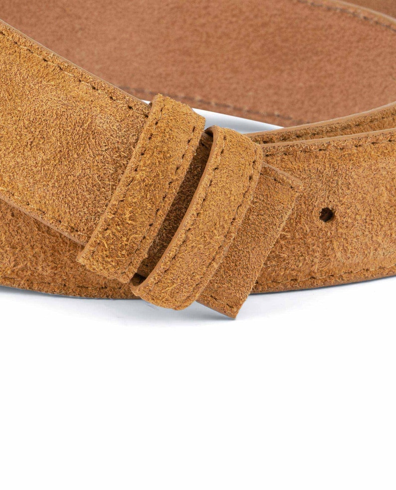 Camel Suede Belt Strap Belt Leather Strap Suede Belt Mens Etsy
