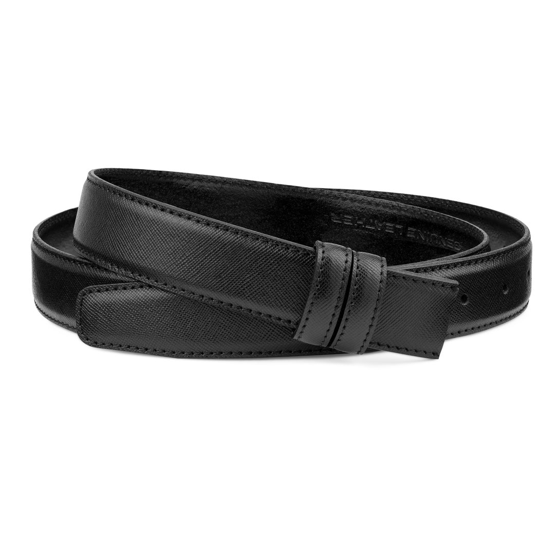 Black Saffiano Leather Belt Strap Mens Belts Replacement Belt - Etsy