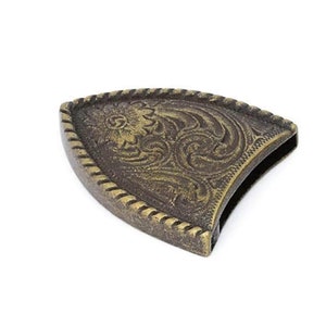 Western Belt Tips - Metal Belt End Tips - Western Belt Buckle Tips - Bronze Leather Belt Tips - Leather Belt End Tips